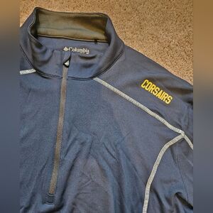 Columbia Golf UMass Dartmouth Long Sleeve 1/4 Zip Unisex XL Blue Casual Light